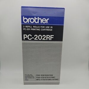Brother PC-202RF 2 Refill Rolls for PC-201 Printing Cartridge, one cartridge